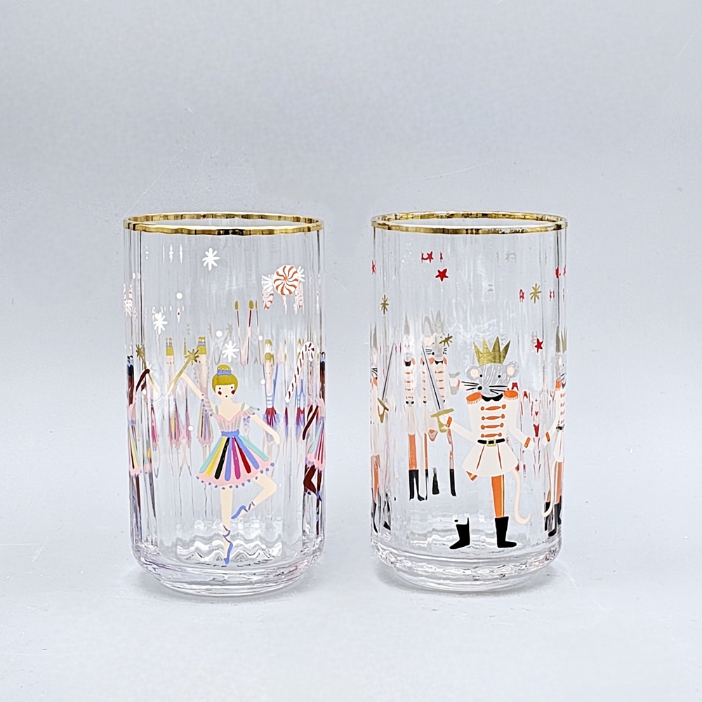 Rifle Paper Co. for Anthropologie Nutcracker Juice Glasses - Set Of 2